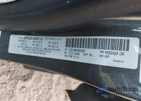 2015 Chrysler 200 Limited из США, поврежденный, VIN 1C3CCCABXFN624698